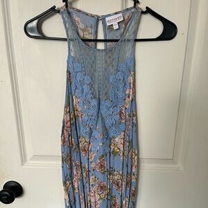 Shyanne Country Tank - Blue Floral - Large